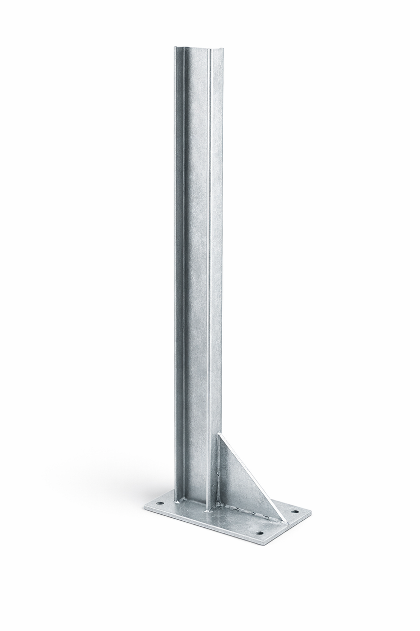 1100mm Heavy Duty Bolt Down RSJ Post - Galvanised Steel or Yellow ...