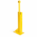 760mm Bolt Down Handrail Mount RSJ Armco Barrier Post - Galvanised Steel or Yellow