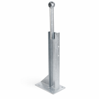 760mm Bolt Down Handrail Mount RSJ Armco Barrier Post - Galvanised Steel or Yellow