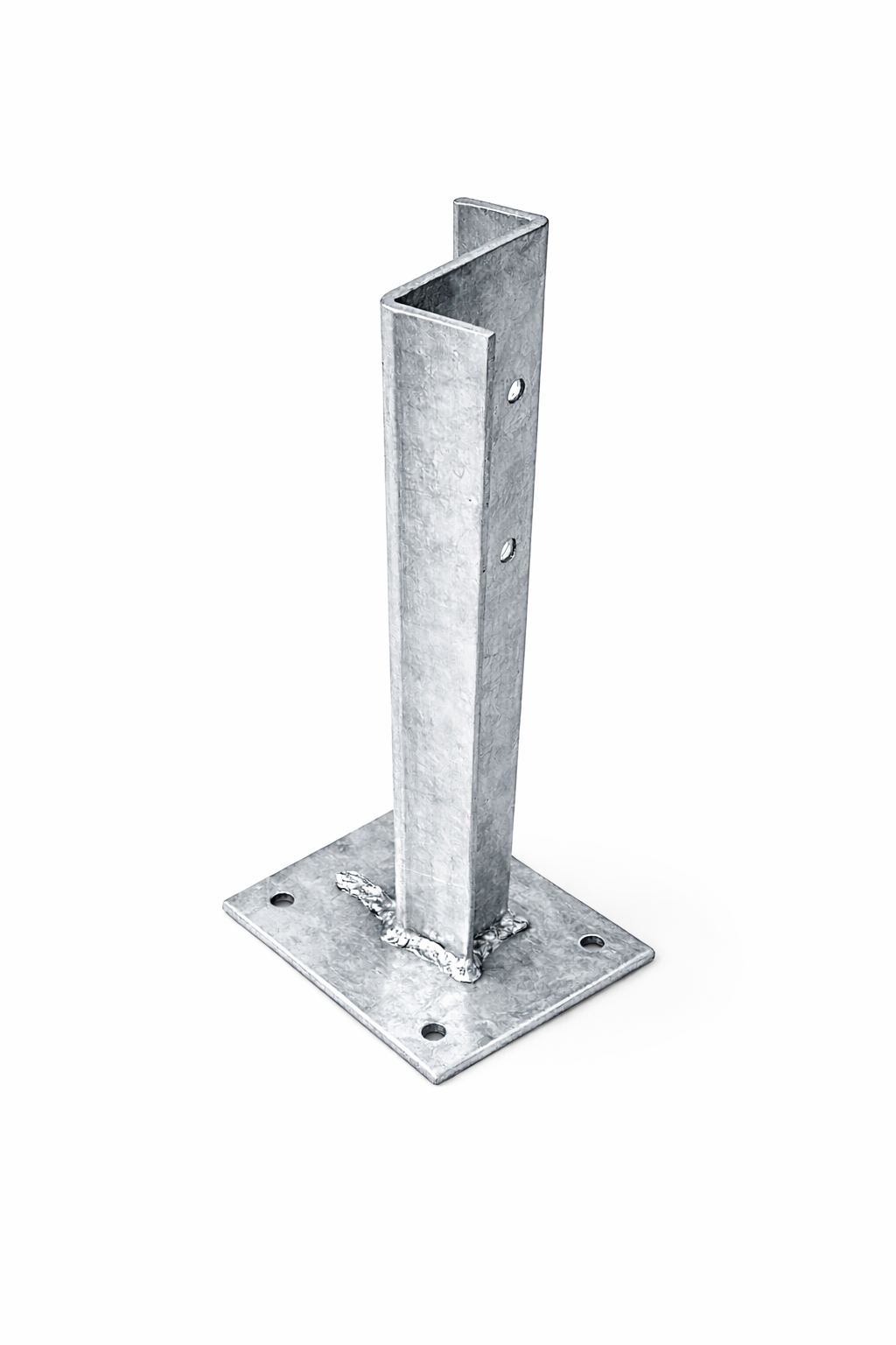 760mm Bolt Down 'Z' Post Double Row - Galvanised Steel or Yellow