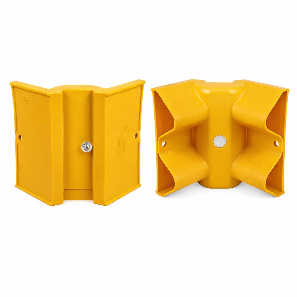 Yellow Plastic 90° Internal Armco Barrier Corner Section