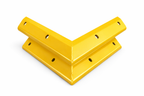 Armco External 90 Degree Corner Section - Galvanised / Yellow