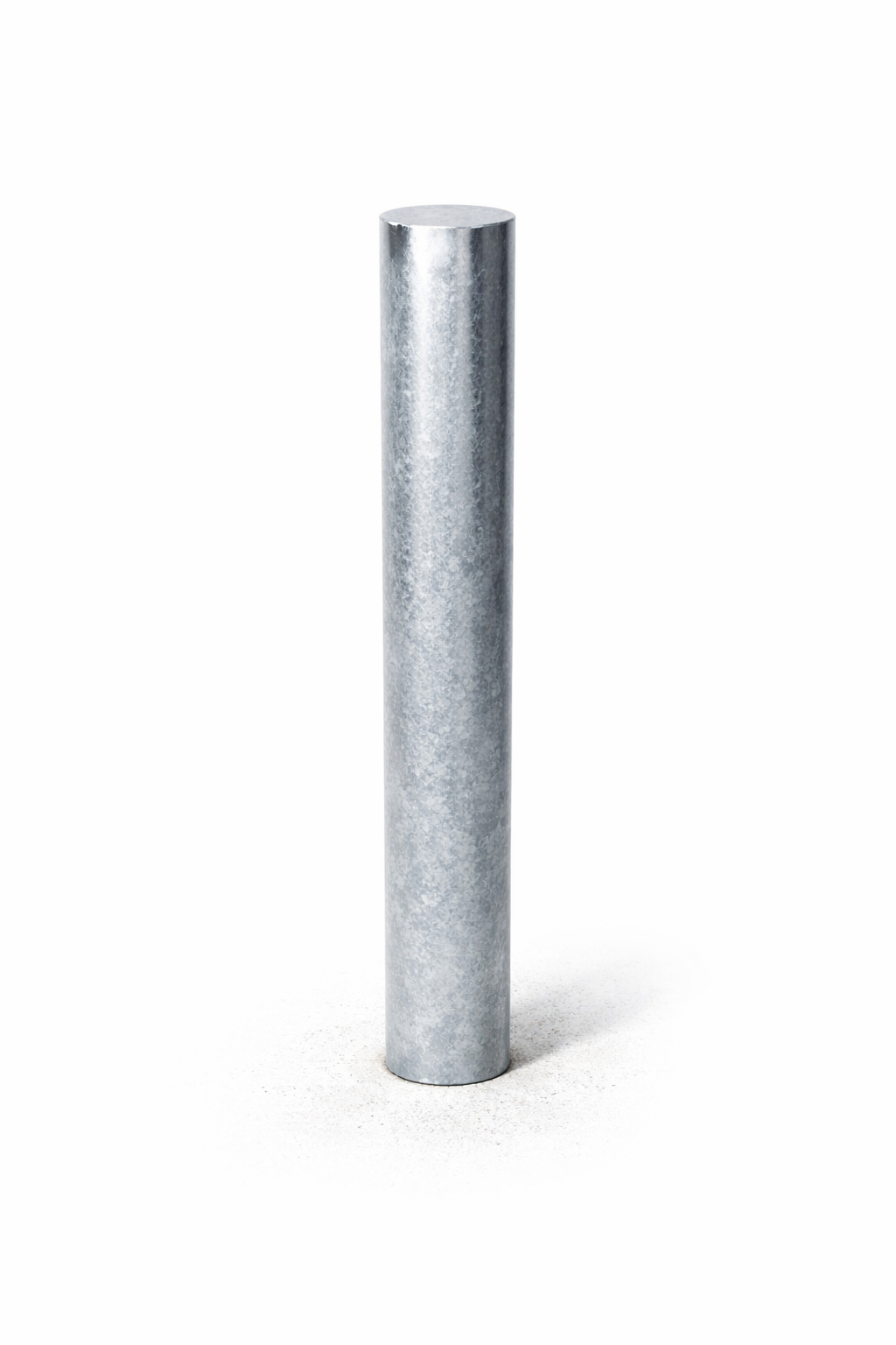 Heavy-Duty Steel Dig-In Bollard H1800mm x D193mm - Galvanized or Safety Yellow (RAL1007) or Black/Yellow