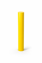 Heavy-Duty Steel Dig-In Bollard H1800mm x D193mm - Galvanized or Safety Yellow (RAL1007) or Black/Yellow