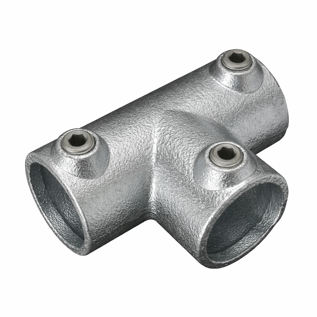 Long 'T' Key Clamp To Suit 48.3mm Tube - Galvanised Steel