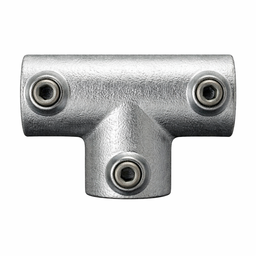 Long 'T' Key Clamp To Suit 48.3mm Tube - Galvanised Steel