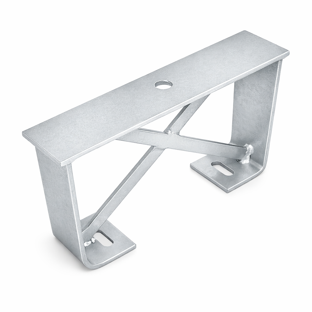 Offset Wall Mount Armco Barrier Bracket - Galvanised Steel