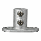 Oval Base Flange Key Clamp To Suit 48.3mm Tube - Galvanised Steel