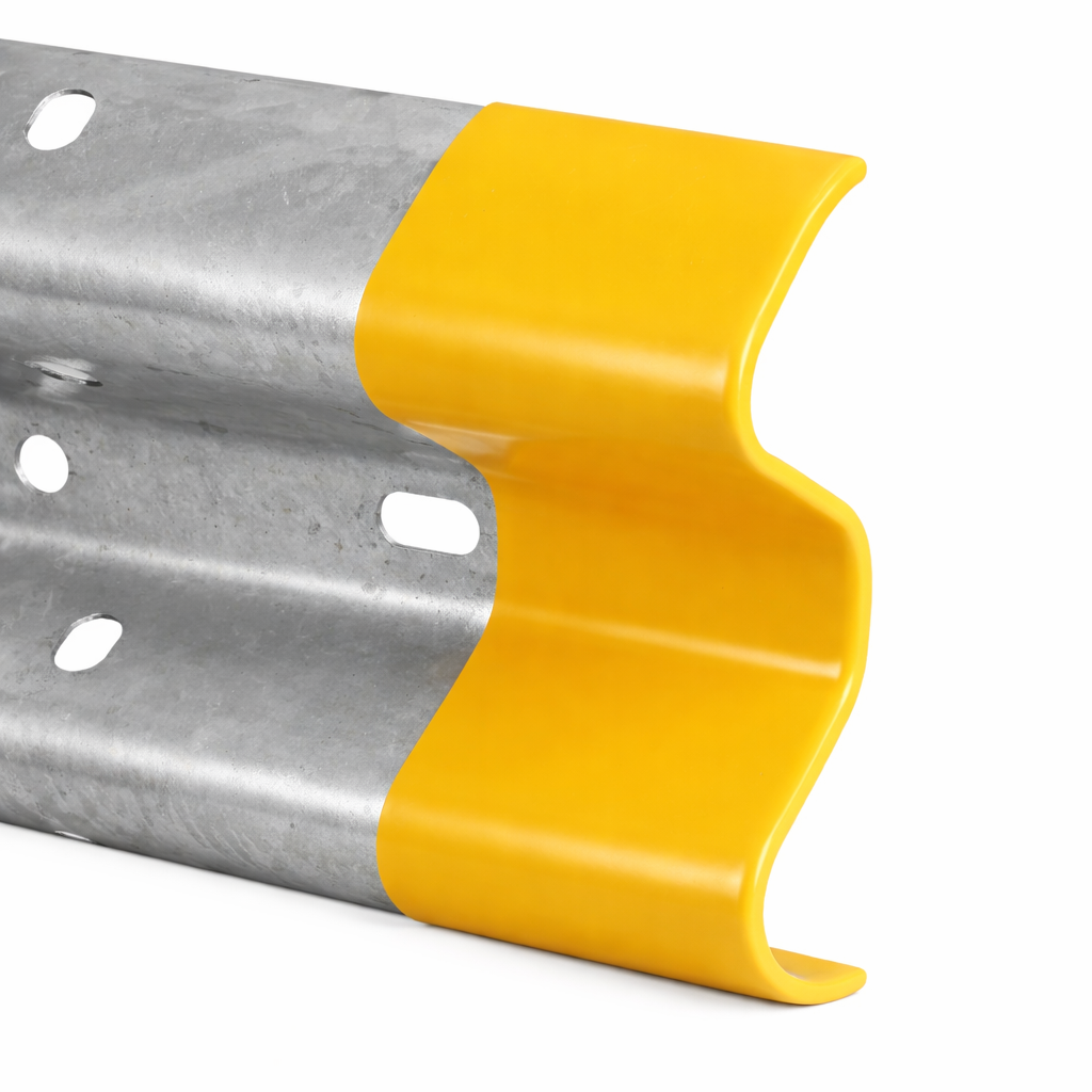 Yellow Soft Plastic Short Armco Barrier End Cap