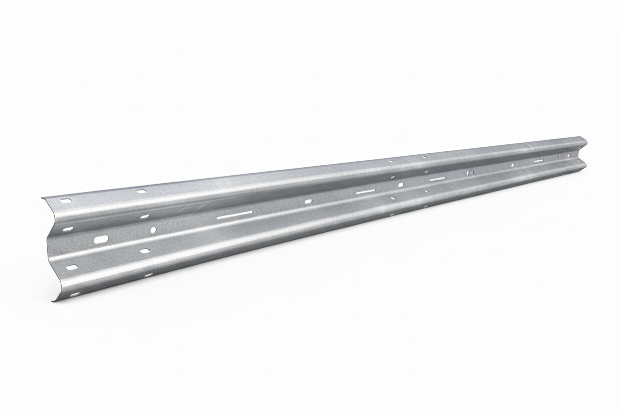 Straight galvanized steel armco barrier beam - 3.2m length